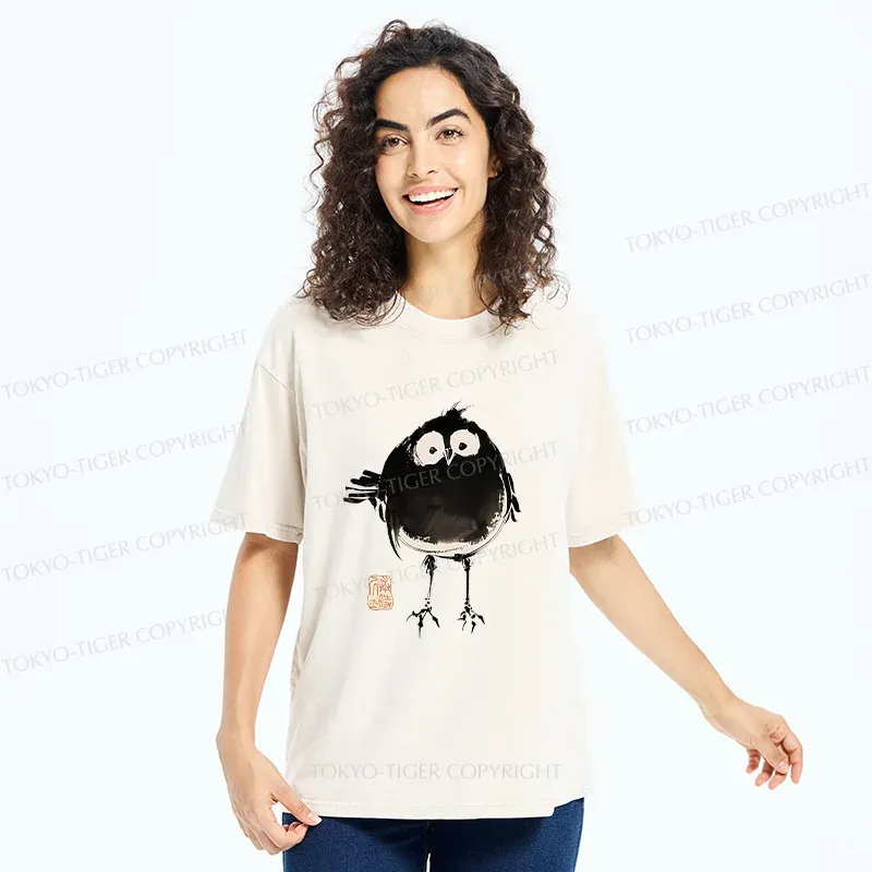 Tokyo-Tiger Fat Little Bird Washed T-Shirt