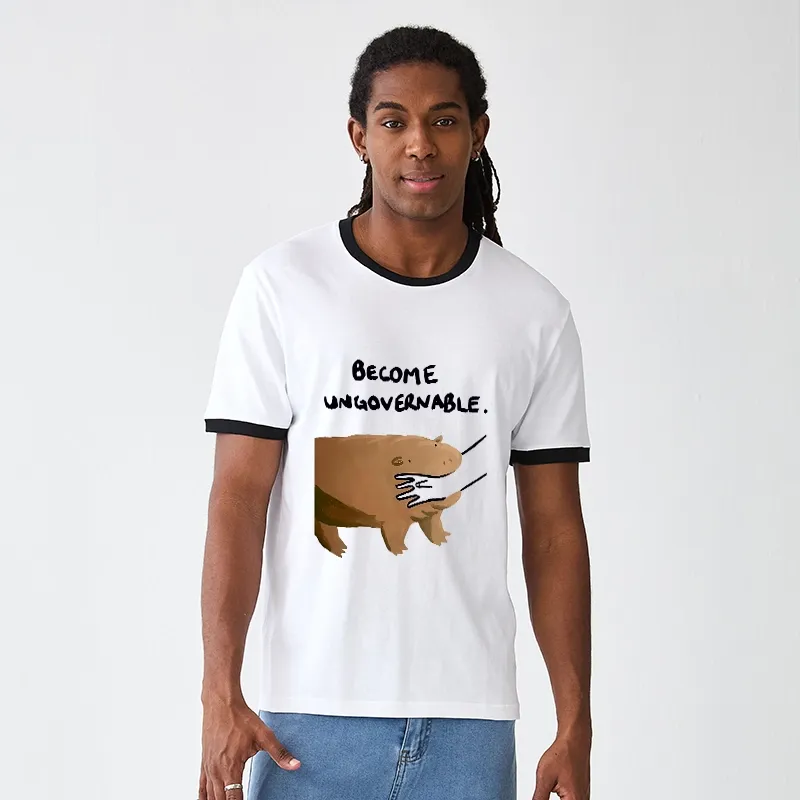 Tokyo-Tiger Moo Deng Bites Someone's Arm Trim T-Shirt