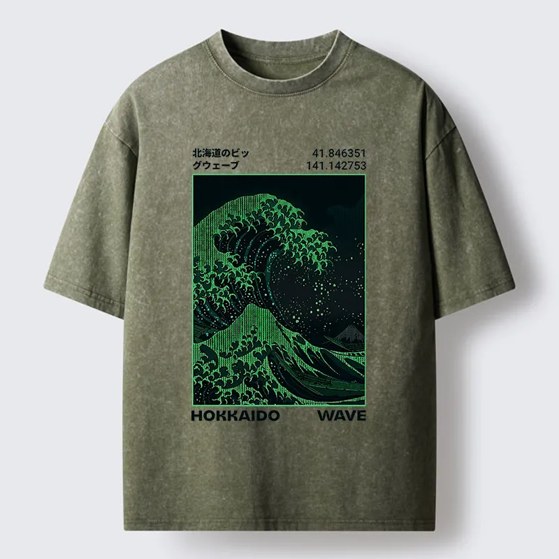 Tokyo-Tiger The Great Code Wave Washed T-Shirt