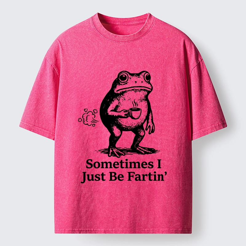 Tokyo-Tiger Farting Frog Funny meme Washed T-Shirt