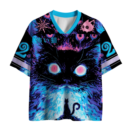 Tokyo-Tiger Cat Staring Into Your Soul Mesh Jersey