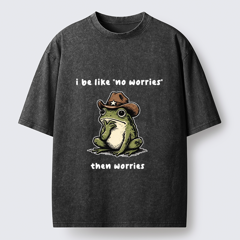 Tokyo-Tiger Western Frog Anxious Vibe Washed T-Shirt
