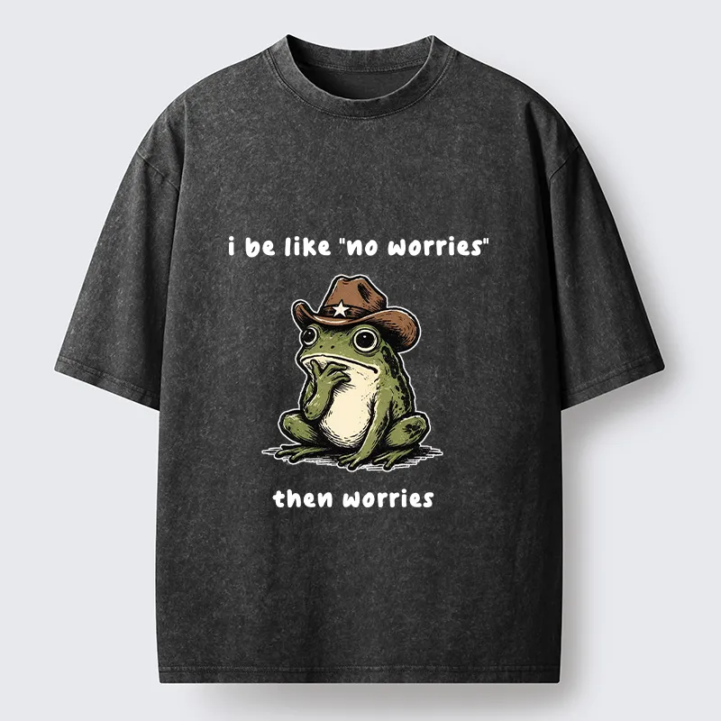 Tokyo-Tiger Western Frog Anxious Vibe Washed T-Shirt