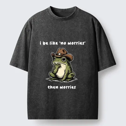 Tokyo-Tiger Western Frog Anxious Vibe Washed T-Shirt