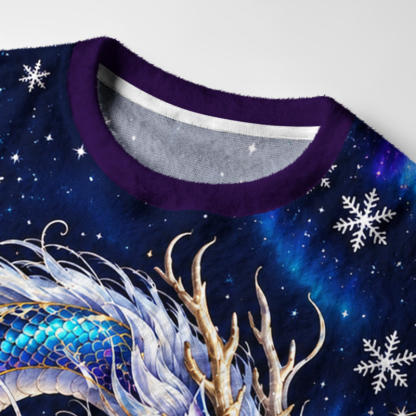 Tokyo-Tiger Magic Christmas Dragon Fuzzy Christmas Ugly Sweatshirt