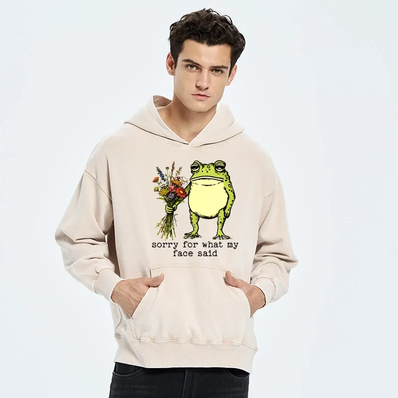 Tokyo-Tiger Frog Sorry Mode Activated Washed Hoodie