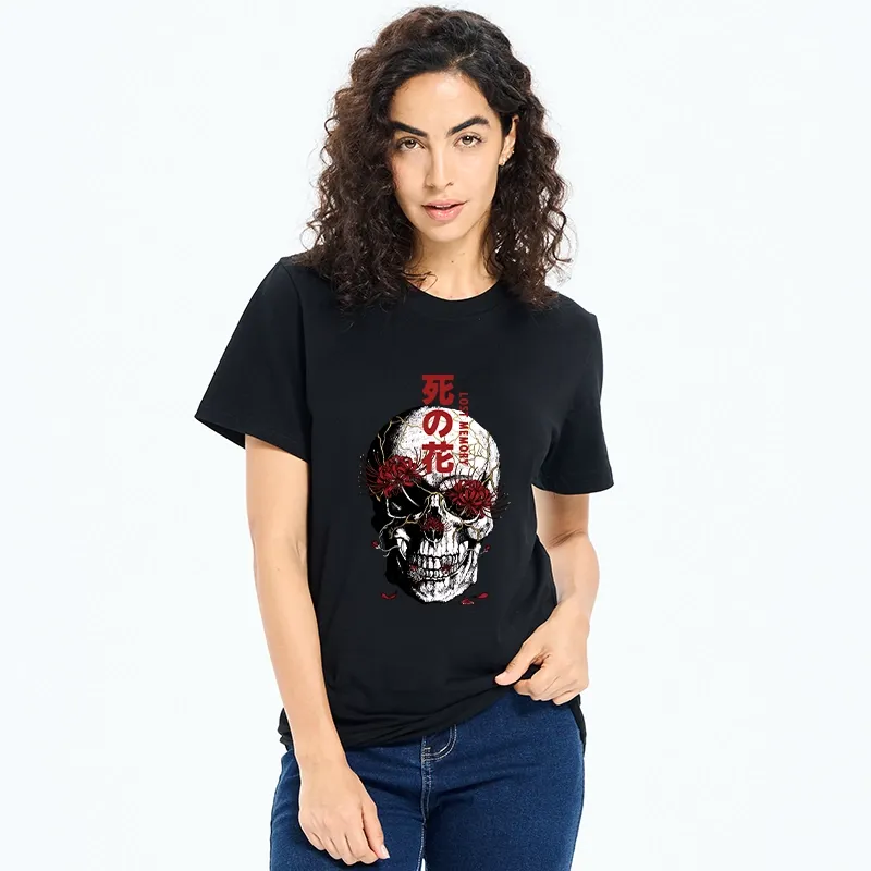 Tokyo-Tiger Dark Goth Spider Lily Skull Art Classic T-Shirt