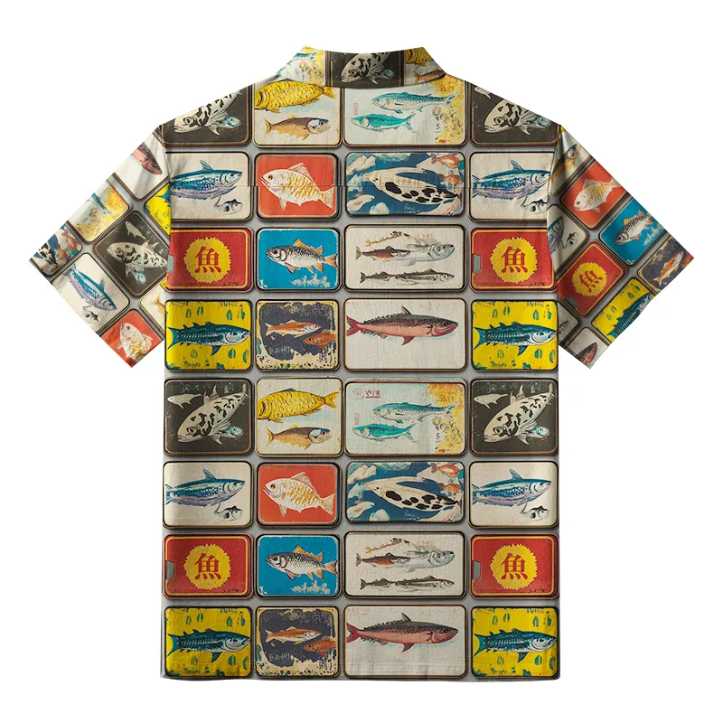 Tokyo-Tiger Vintage Fish Collection Button-up Shirt