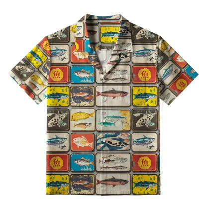 Tokyo-Tiger Vintage Fish Collection Aloha Hawaiian Shirt