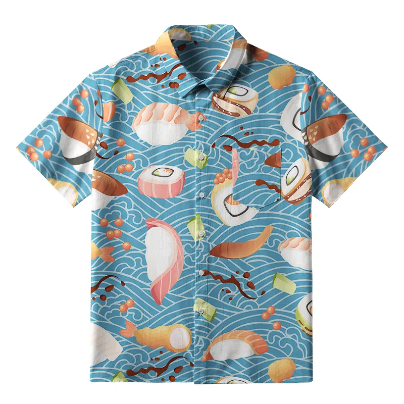 Tokyo-Tiger Yummy Sushi Button-up Shirt