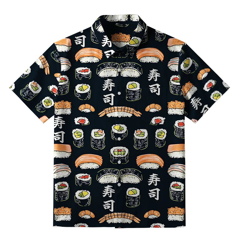Tokyo-Tiger Delicious Sushi Button-up Shirt