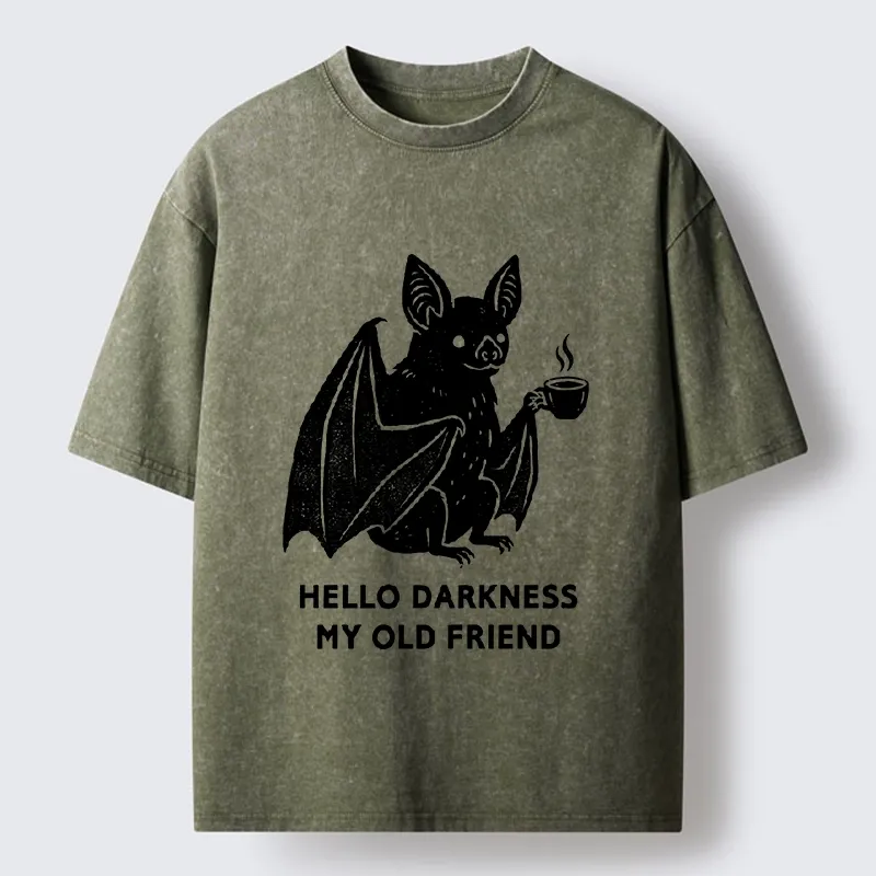 Tokyo‑Tiger Funny Coffee Bat Washed T‑Shirt