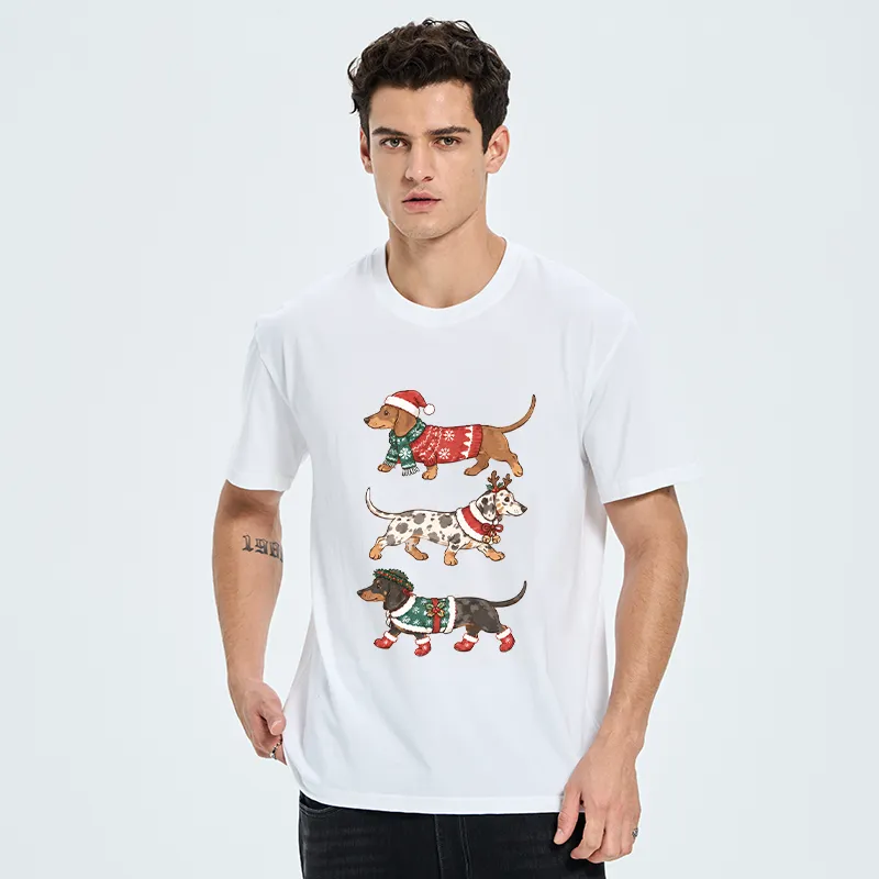 Tokyo-Tiger Christmas Dachshund Trio Classic T-Shirt