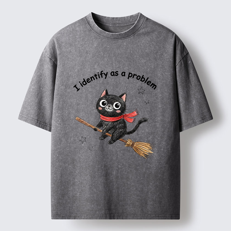 Tokyo-Tiger Funny Magic Cat Meme Washed T-Shirt