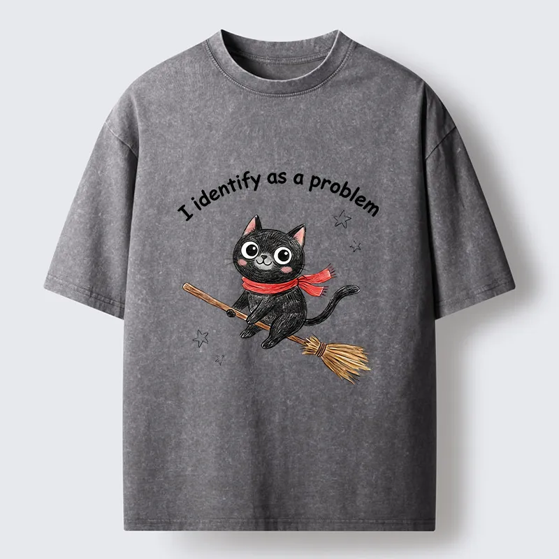 Tokyo-Tiger Funny Magic Cat Meme Washed T-Shirt