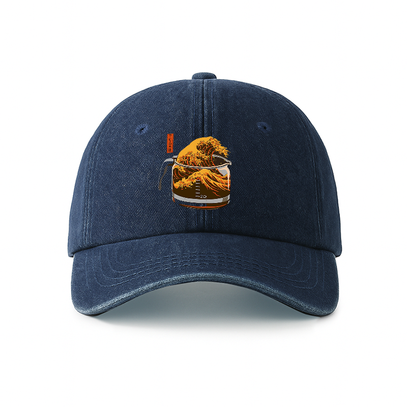 Tokyo-Tiger The Great Wave Off Coffee Japanese Denim Cap