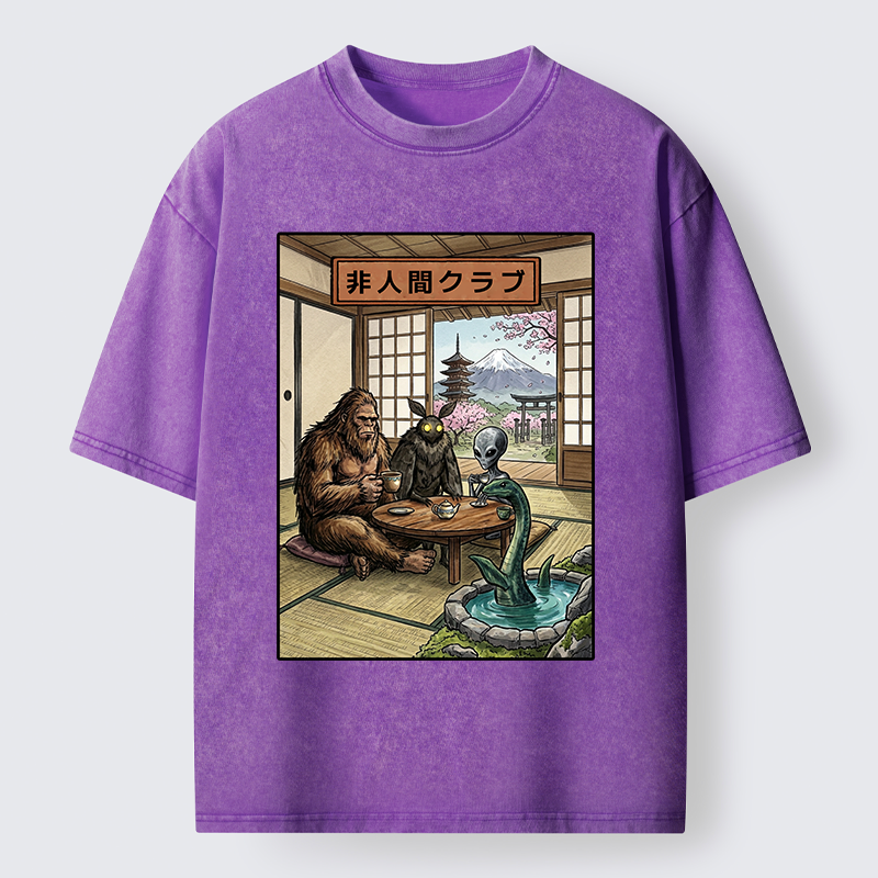Tokyo-Tiger Monster Tea Party Washed T-Shirt
