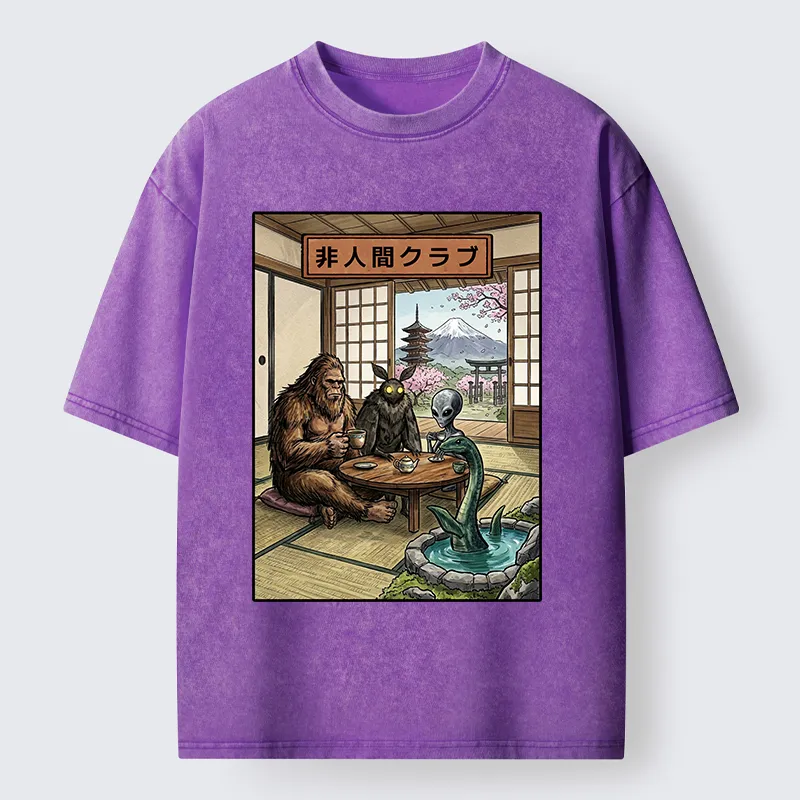 Tokyo-Tiger Monster Tea Party Washed T-Shirt
