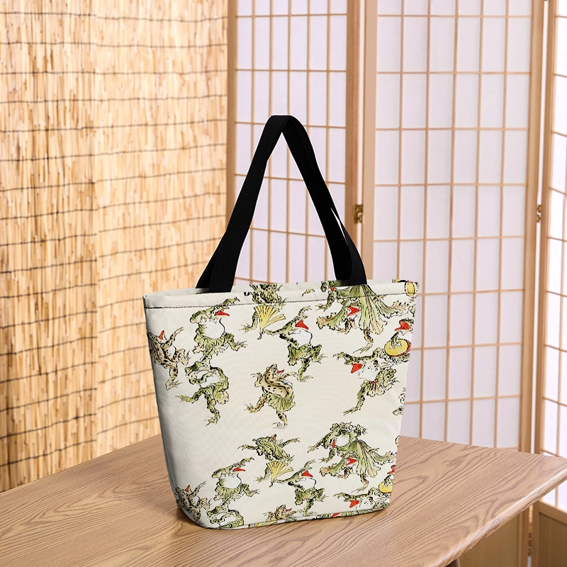 Tokyo-Tiger Frog Dance Zipper Tote Bag