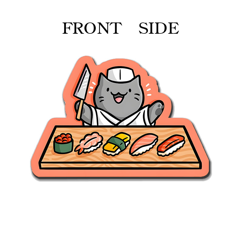 Tokyo-Tiger Cat Making Sushi Fridge Magnet