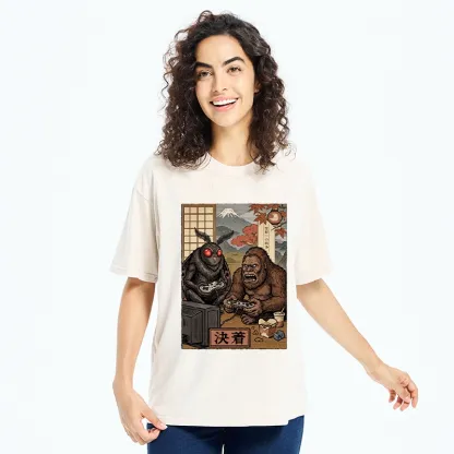 Tokyo-Tiger Game Monster Duo Washed T-Shirt
