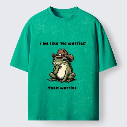 Tokyo-Tiger Western Frog Anxious Vibe Washed T-Shirt