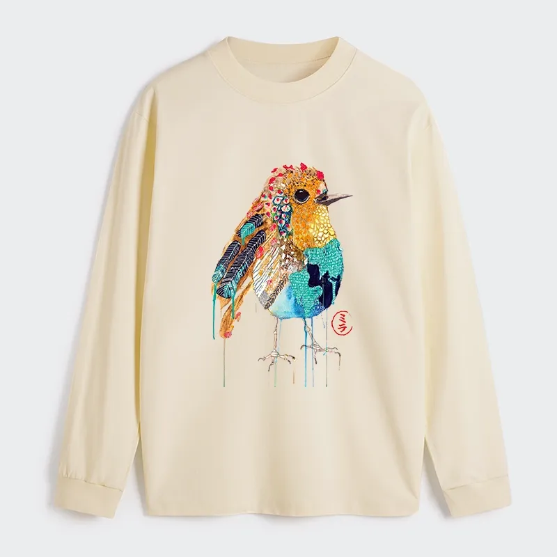 Tokyo‑Tiger Sparkly Wild Bird Classic Long Sleeve T-Shirt