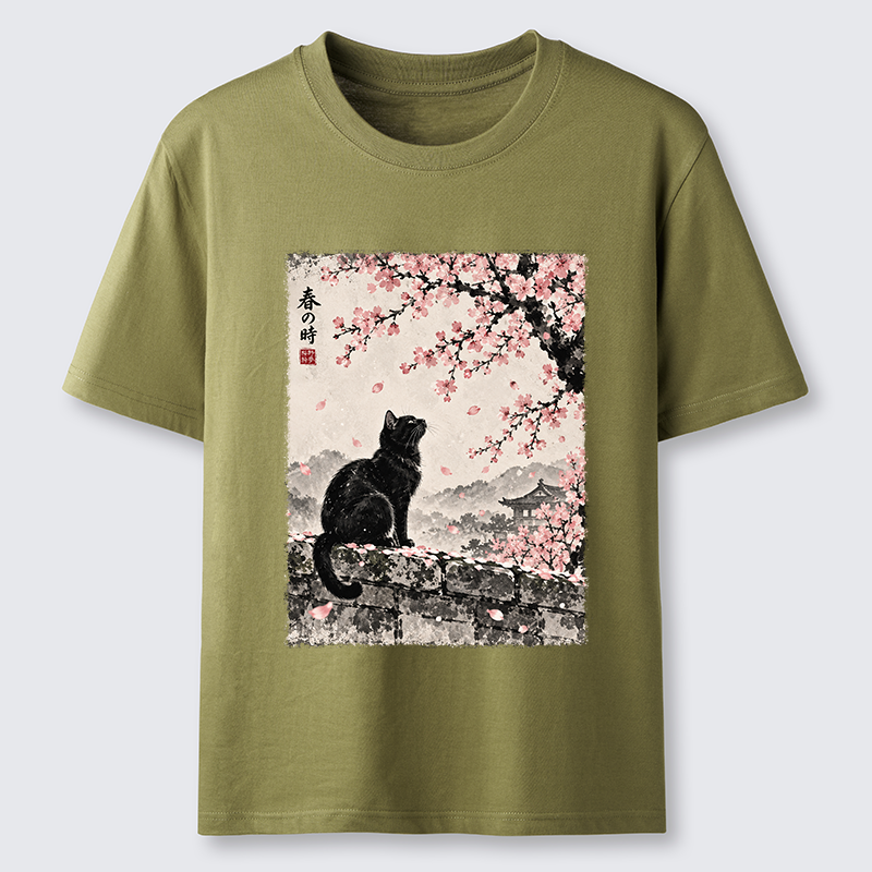 Tokyo-Tiger Spring Black Cat Art Classic T-Shirt
