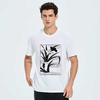 Tokyo-Tiger Japanese Iris Woodblock Art Classic T-Shirt