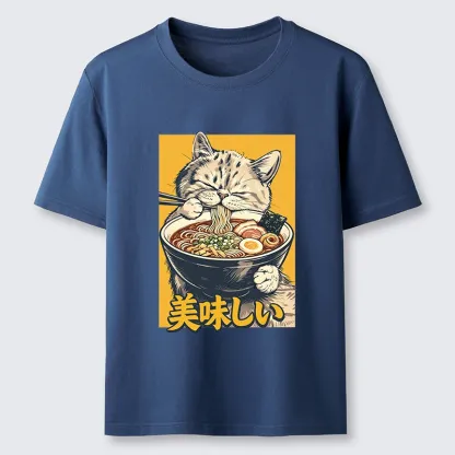 Tokyo-Tiger Cat Eat Ramen Classic T-Shirt