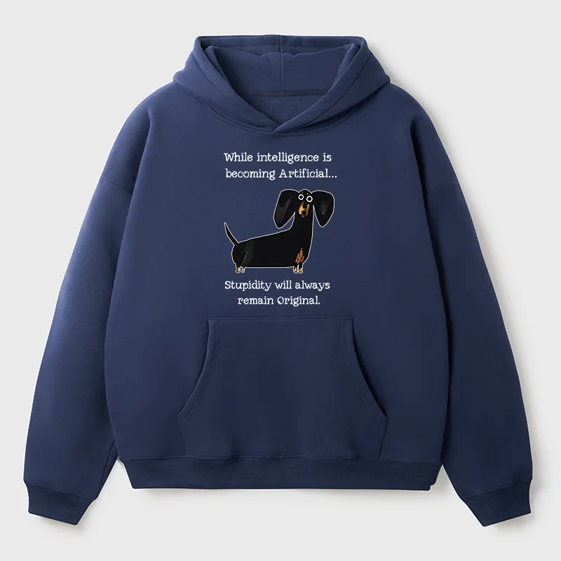 Tokyo-Tiger Dachshund Real Humor Funny Meme Adult Fleece Hoodie