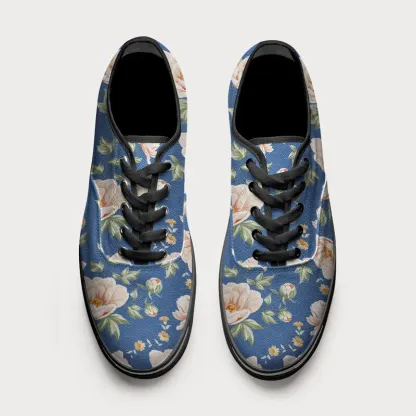 Tokyo-Tiger Flowers In The Waves Canvas Shoes
