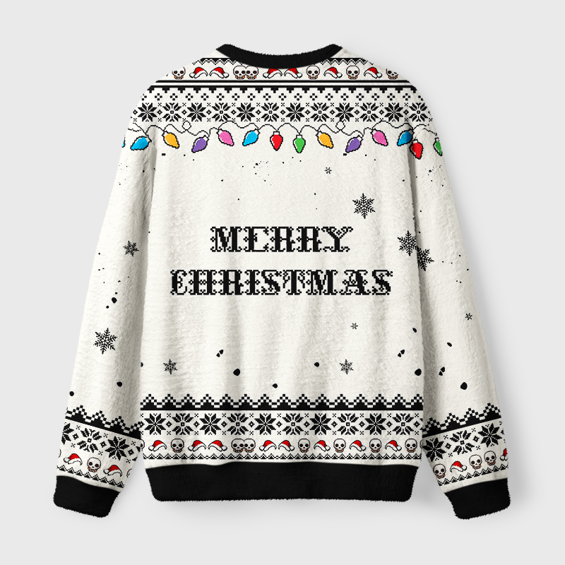 Tokyo-Tiger I'll Be Danned If I Die Sober Fuzzy Christmas Ugly Sweatshirt