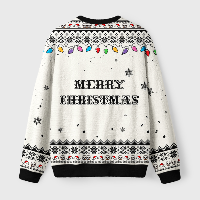 Tokyo-Tiger I'll Be Danned If I Die Sober Fuzzy Christmas Ugly Sweatshirt