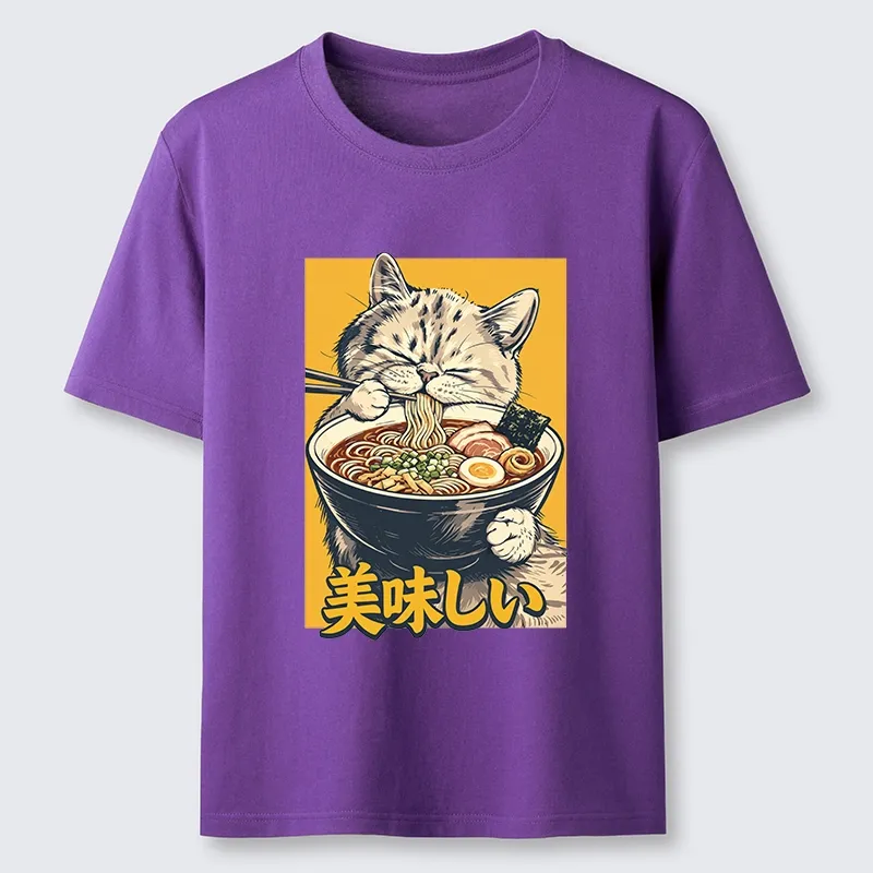 Tokyo-Tiger Cat Eat Ramen Classic T-Shirt