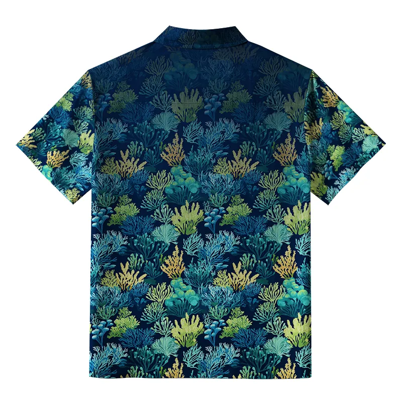 Tokyo-Tiger Underwater Coral Reef Button-up Shirt