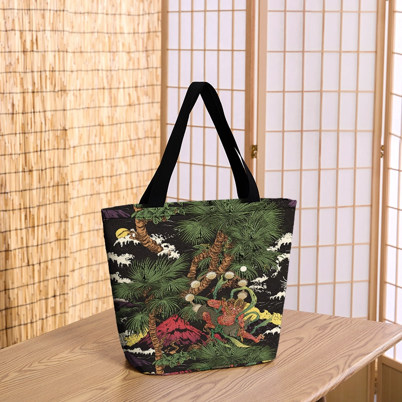 Tokyo-Tiger Japanese Yokai Zipper Tote Bag