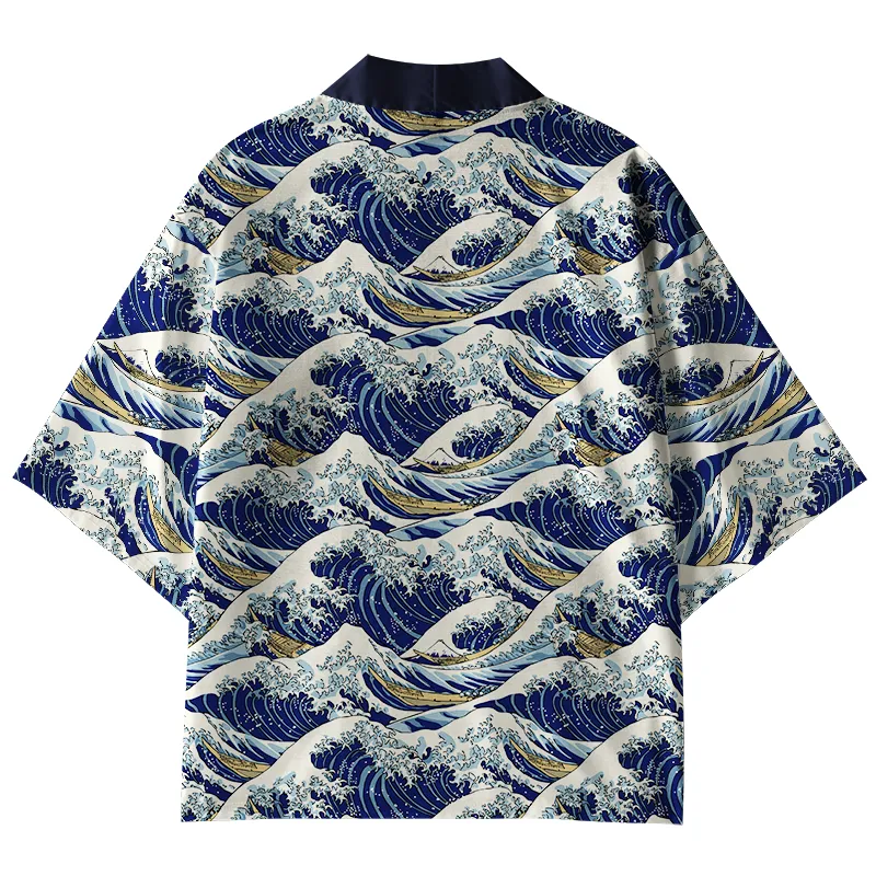 Tokyo-Tiger The Great Wave Kimono Cardigan