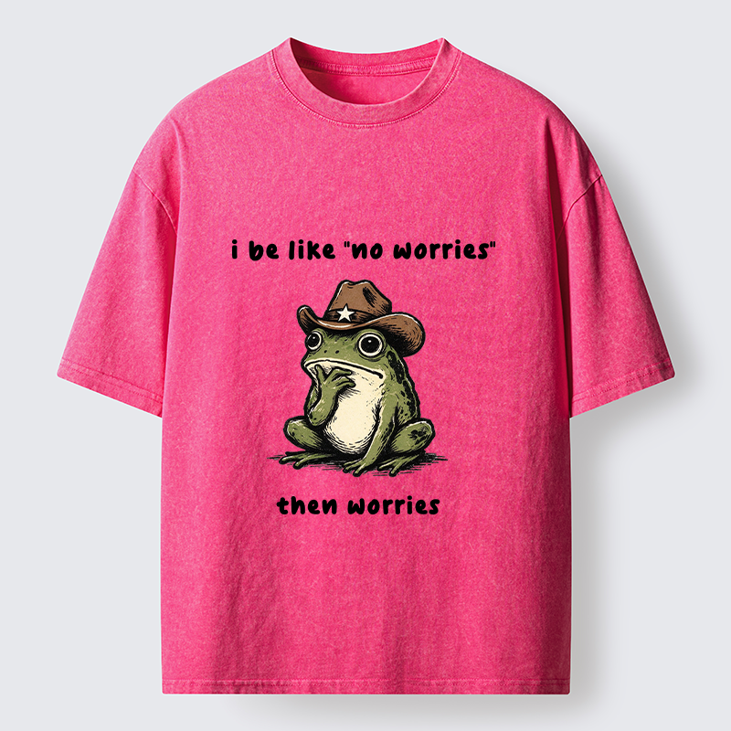 Tokyo-Tiger Western Frog Anxious Vibe Washed T-Shirt