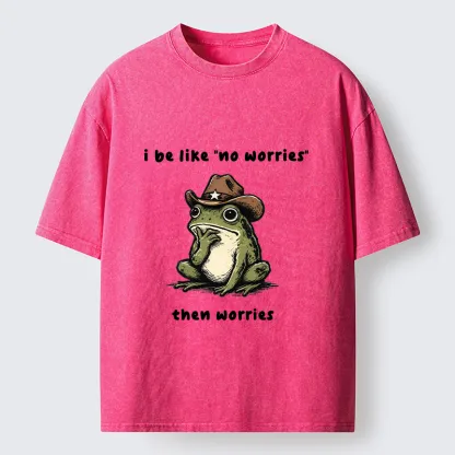 Tokyo-Tiger Western Frog Anxious Vibe Washed T-Shirt