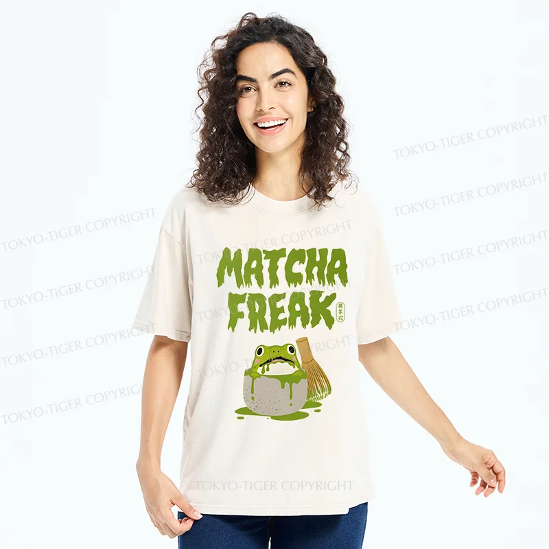 Tokyo-Tiger Matcha Frog Washed T-Shirt