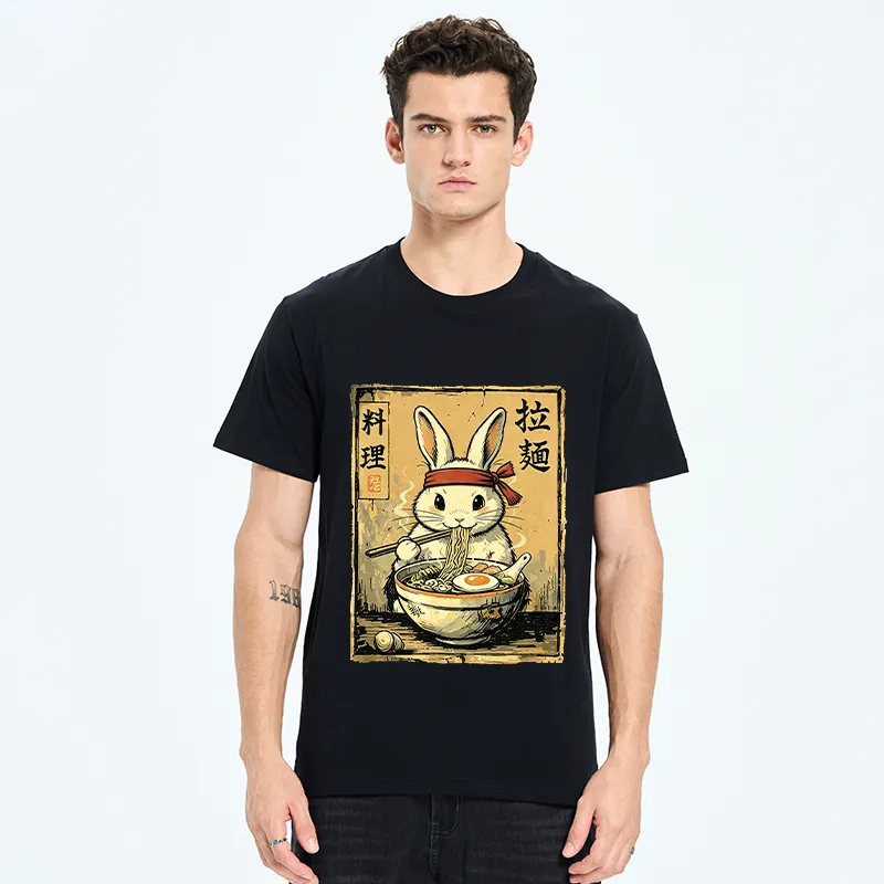 Tokyo-Tiger Cute Rabbit Eating Ramen Classic T-Shirt
