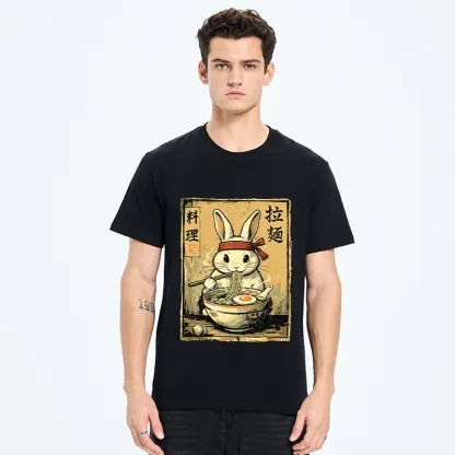 Tokyo-Tiger Cute Rabbit Eating Ramen Classic T-Shirt