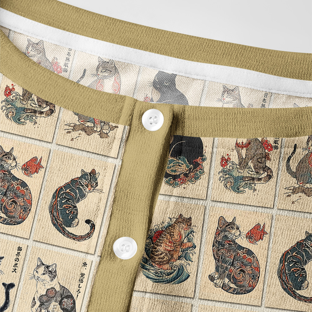 Tokyo-Tiger The Bold And The Inked Cats Women's Lightweight Cardigan
