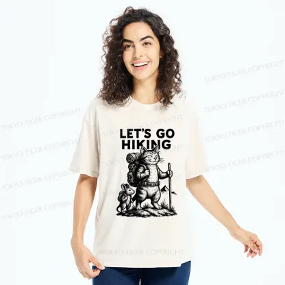 Tokyo-Tiger Cat And Mouse Go Hiking Washed T-Shirt