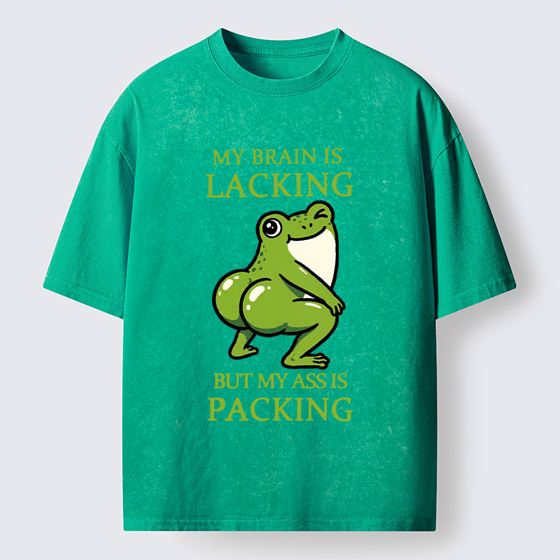 Tokyo-Tiger Funny Booty Frog Meme Washed T-Shirt