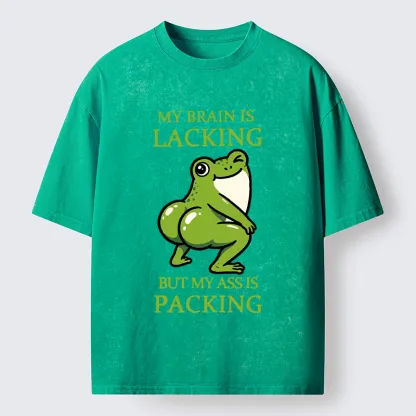 Tokyo-Tiger Funny Booty Frog Meme Washed T-Shirt