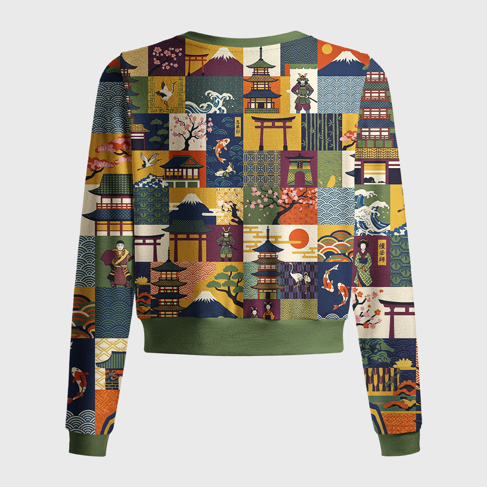 Tokyo-Tiger Japanese Ukiyo‑e Patchwork Women's Lightweight Cardigan