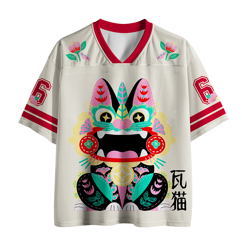 Tokyo-Tiger Lucky Tile Cat No.66 Mesh Jersey