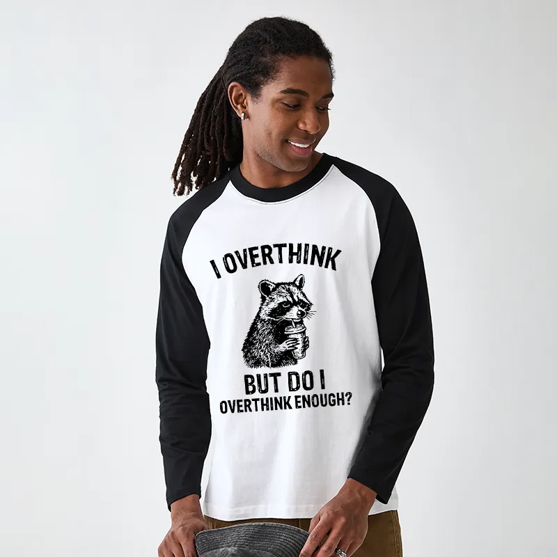 Tokyo-Tiger Constant Overthinking Raglan Long Sleeve T-shirt